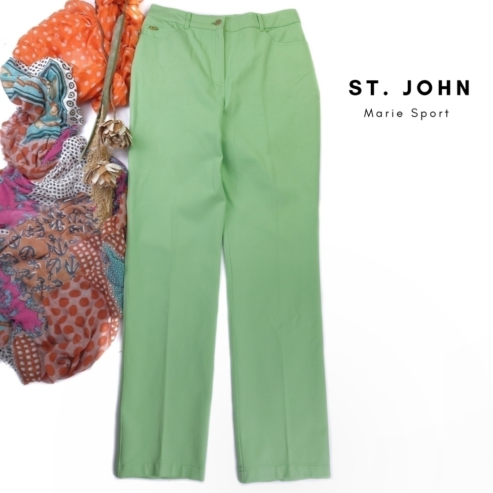 St. John Marie Sport Green Pants Sz 6